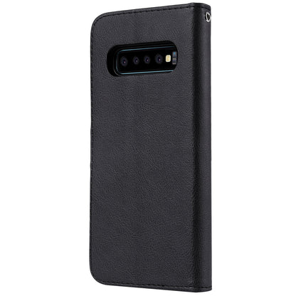 Magnetic KT Leather Series-3 Detachable 2-in-1 PU Leather Case for Samsung Galaxy S10 Plus