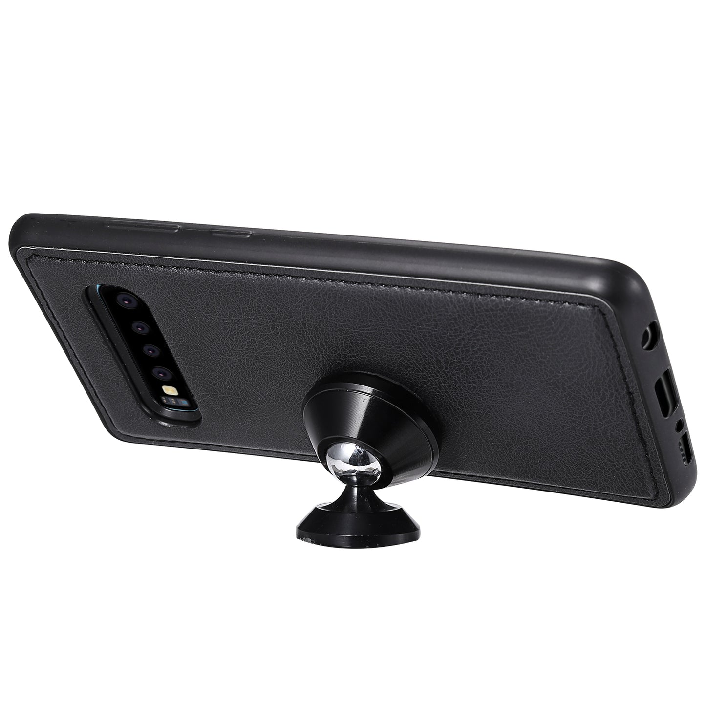 Magnetic KT Leather Series-3 Detachable 2-in-1 PU Leather Case for Samsung Galaxy S10 Plus