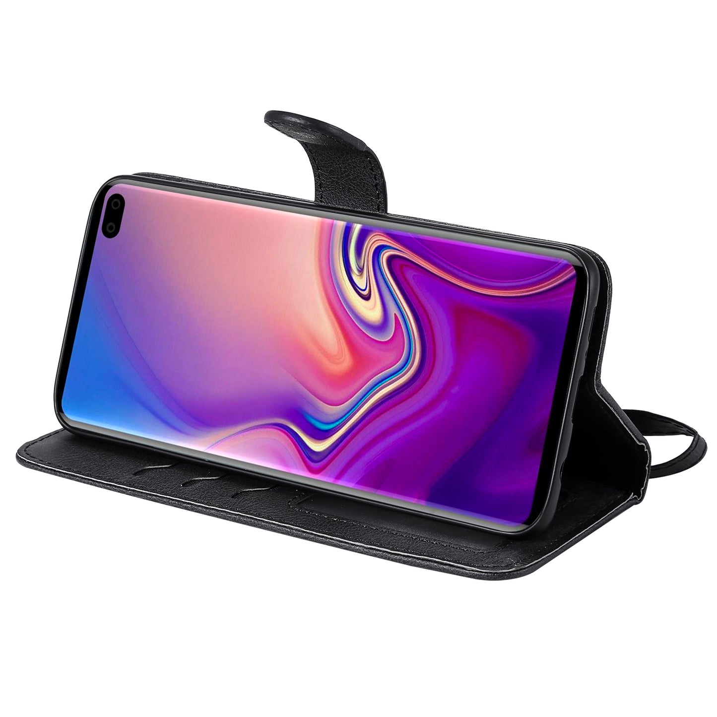 Magnetic KT Leather Series-3 Detachable 2-in-1 PU Leather Case for Samsung Galaxy S10 Plus