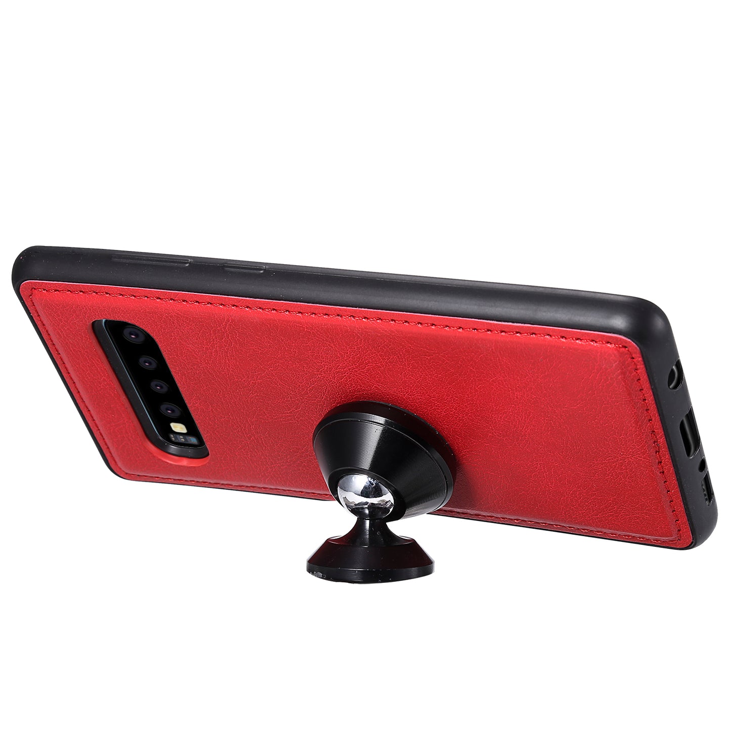 Magnetic KT Leather Series-3 Detachable 2-in-1 PU Leather Case for Samsung Galaxy S10 Plus