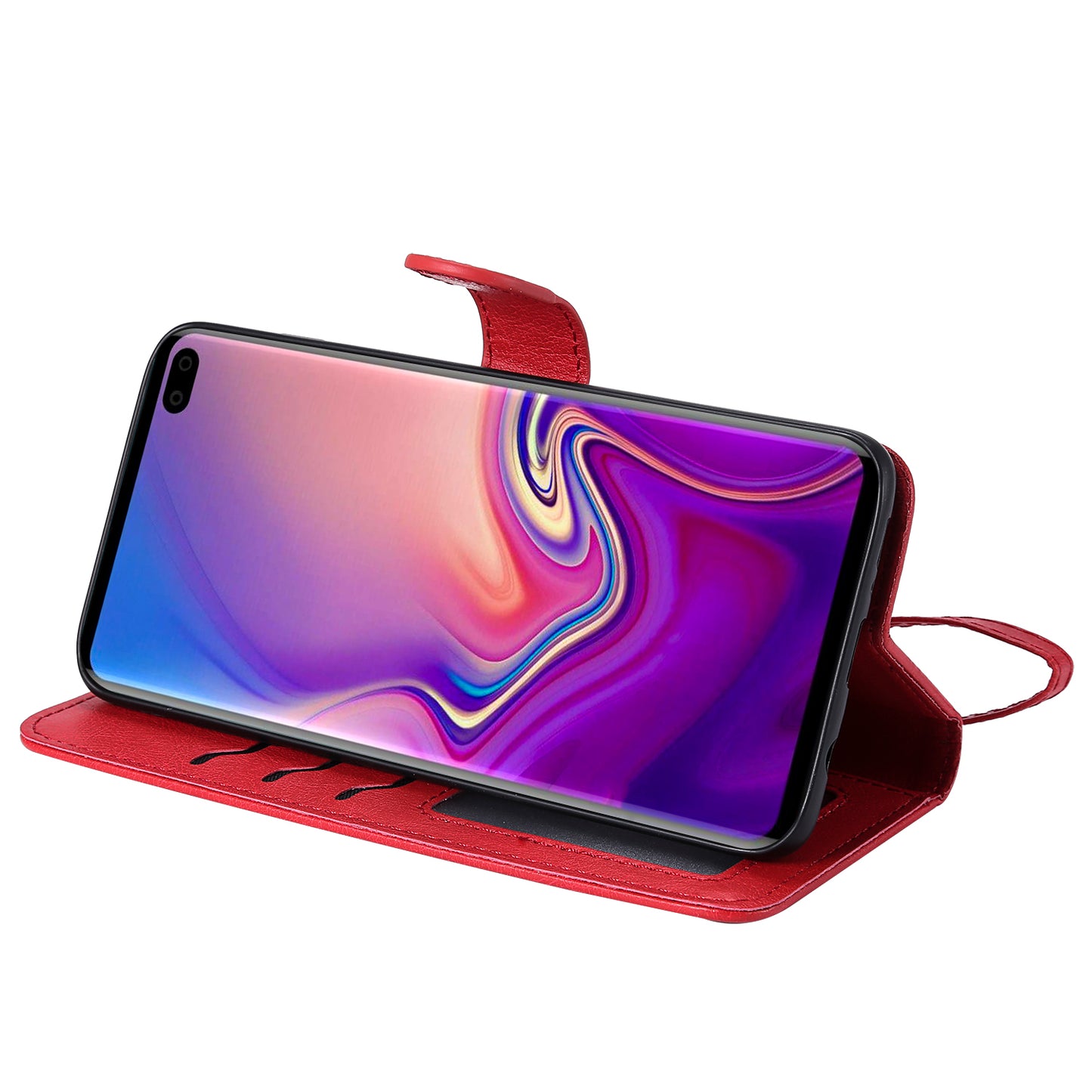 Magnetic KT Leather Series-3 Detachable 2-in-1 PU Leather Case for Samsung Galaxy S10 Plus