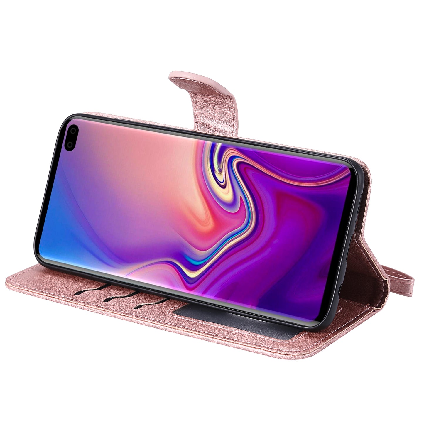 Magnetic KT Leather Series-3 Detachable 2-in-1 PU Leather Case for Samsung Galaxy S10 Plus