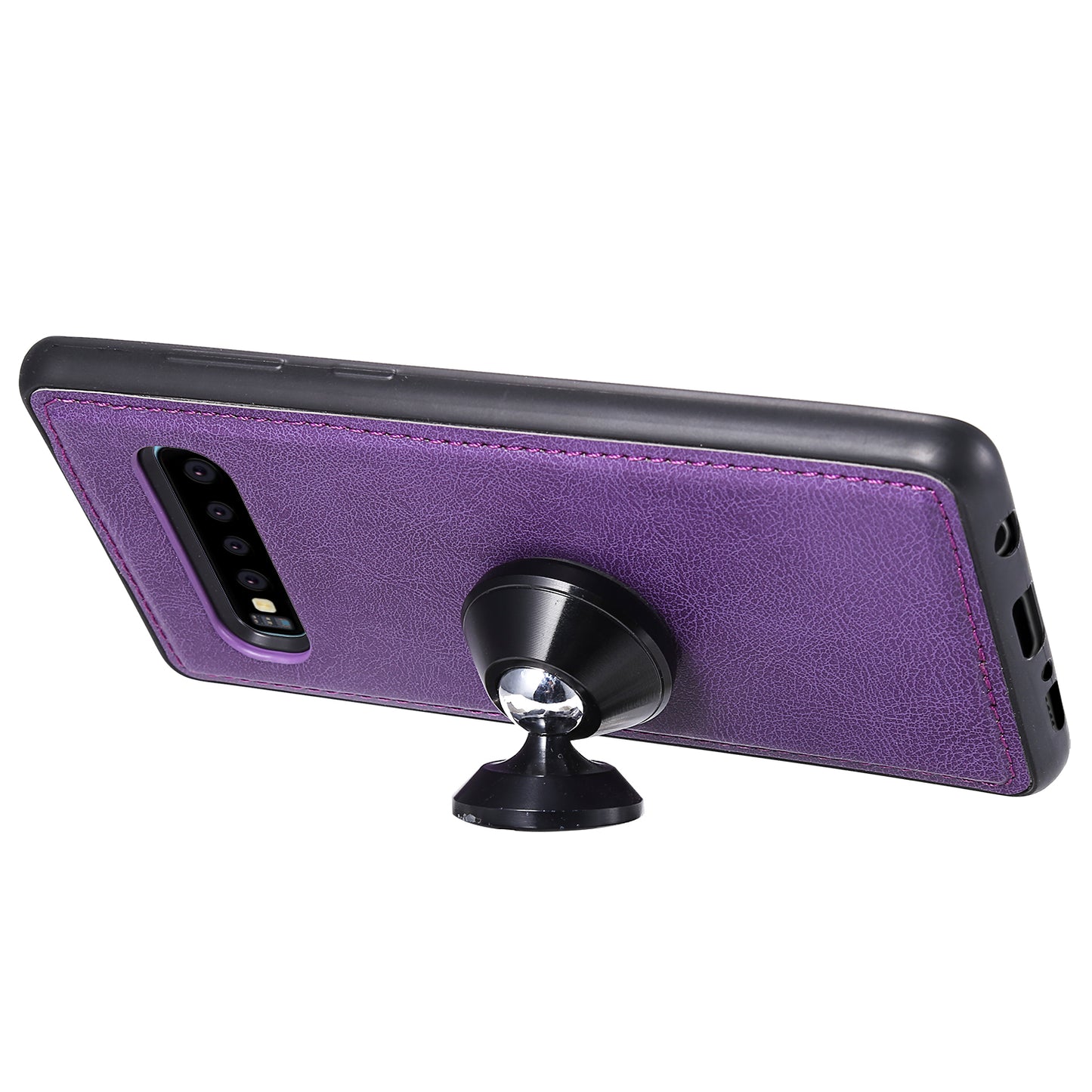 Magnetic KT Leather Series-3 Detachable 2-in-1 PU Leather Case for Samsung Galaxy S10 Plus