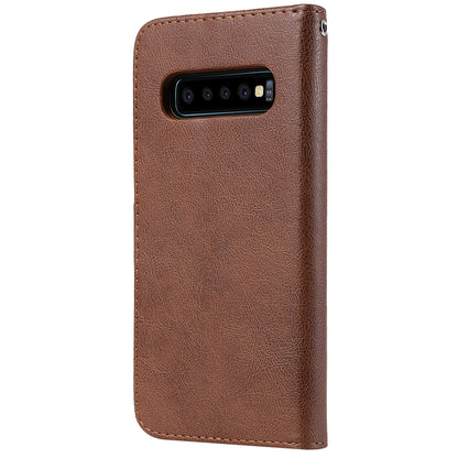 Magnetic KT Leather Series-3 Detachable 2-in-1 PU Leather Case for Samsung Galaxy S10 Plus