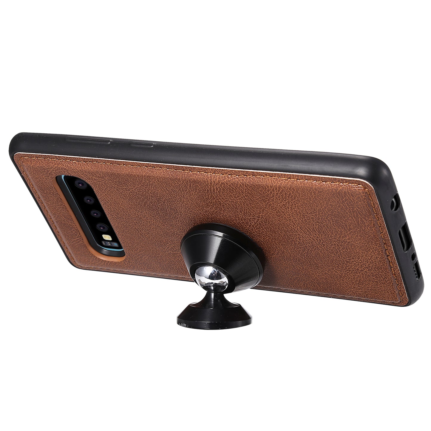 Magnetic KT Leather Series-3 Detachable 2-in-1 PU Leather Case for Samsung Galaxy S10 Plus