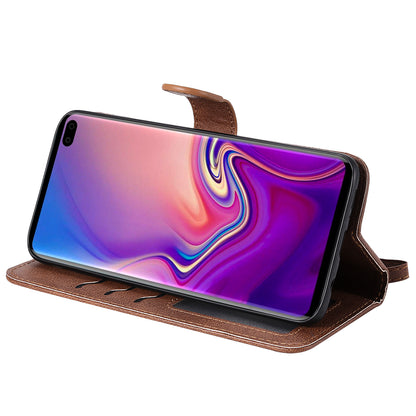 Magnetic KT Leather Series-3 Detachable 2-in-1 PU Leather Case for Samsung Galaxy S10 Plus
