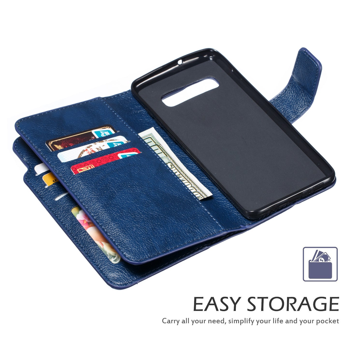 For Samsung Galaxy S10 Plus [9 Card Slots] Crazy Horse Wallet Leather Case