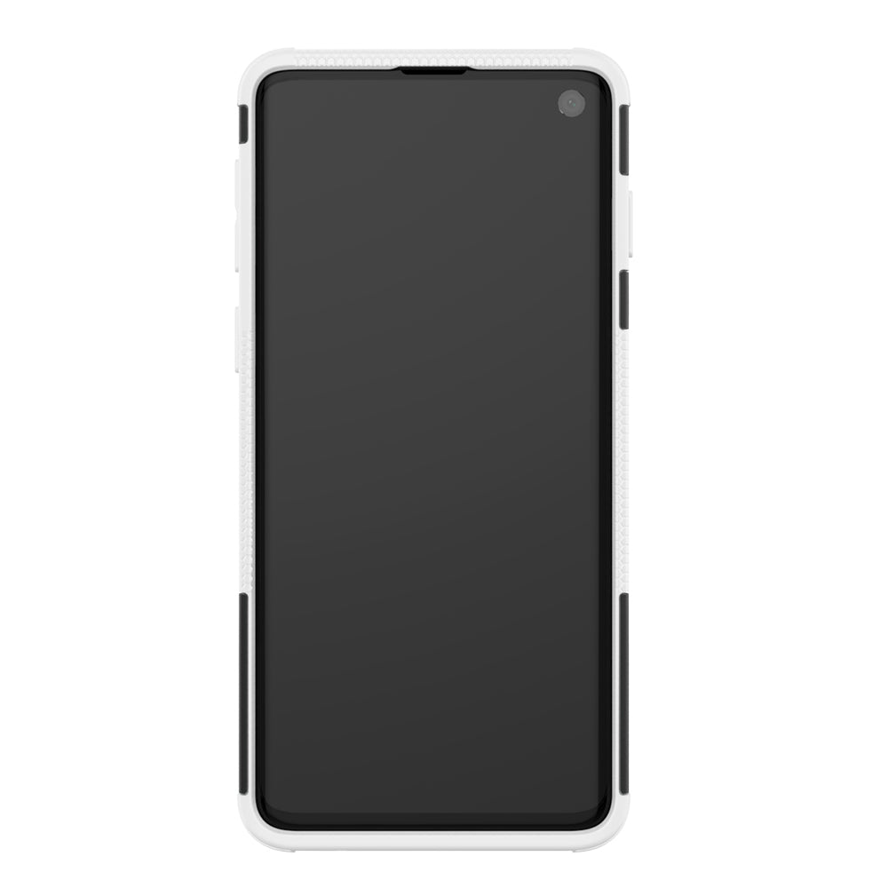 2-in-1 Tyre Pattern PC + TPU Hybrid Mobile Phone Case with Kickstand for Samsung Galaxy S10 Plus