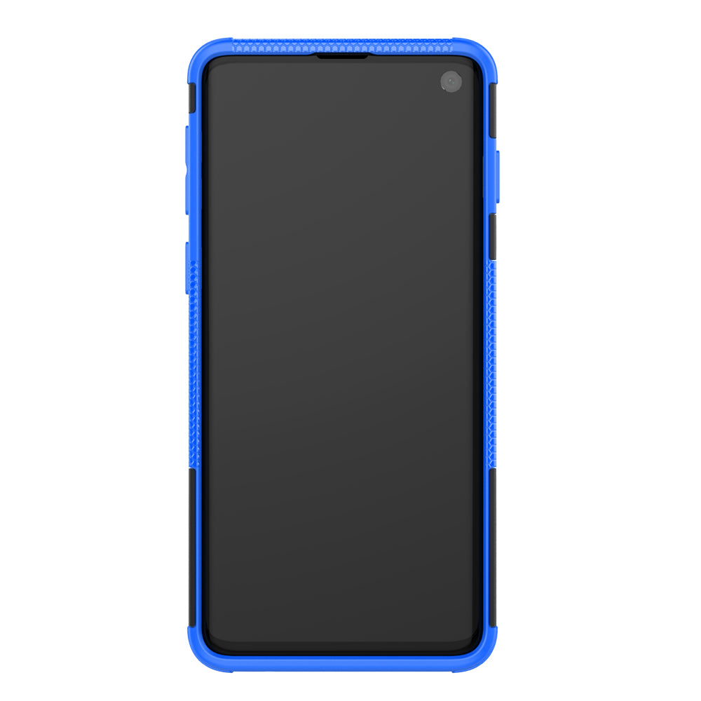 2-in-1 Tyre Pattern PC + TPU Hybrid Mobile Phone Case with Kickstand for Samsung Galaxy S10 Plus