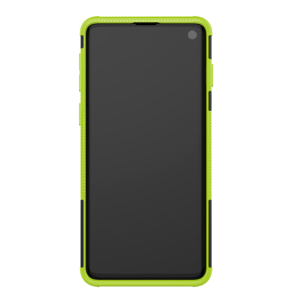 2-in-1 Tyre Pattern PC + TPU Hybrid Mobile Phone Case with Kickstand for Samsung Galaxy S10 Plus