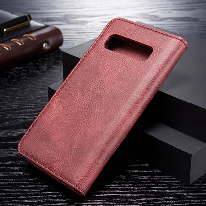 DG.MING For Samsung Galaxy S10 Plus Detachable 2-in-1 Anti-scratch Split Leather Wallet Shell + PC Back Case