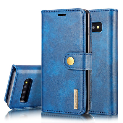 DG.MING For Samsung Galaxy S10 Plus Detachable 2-in-1 Anti-scratch Split Leather Wallet Shell + PC Back Case