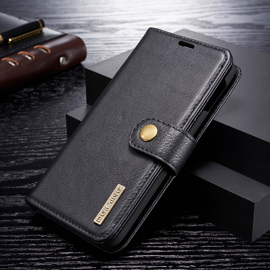 DG.MING For Samsung Galaxy S10e Protective Phone Case Split Leather Detachable Case Shockproof Shell Flip Cover with Wallet
