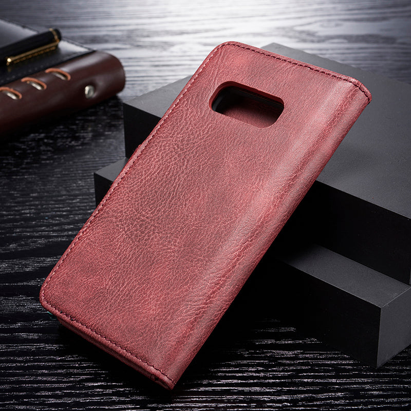DG.MING For Samsung Galaxy S10e Protective Phone Case Split Leather Detachable Case Shockproof Shell Flip Cover with Wallet