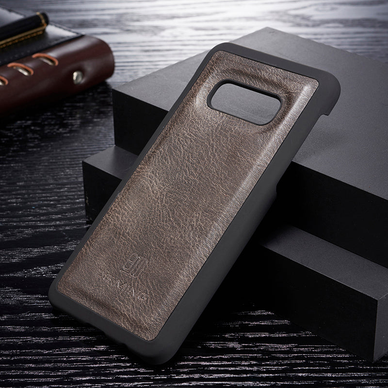 DG.MING For Samsung Galaxy S10e Protective Phone Case Split Leather Detachable Case Shockproof Shell Flip Cover with Wallet