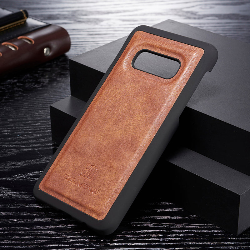 DG.MING For Samsung Galaxy S10e Protective Phone Case Split Leather Detachable Case Shockproof Shell Flip Cover with Wallet