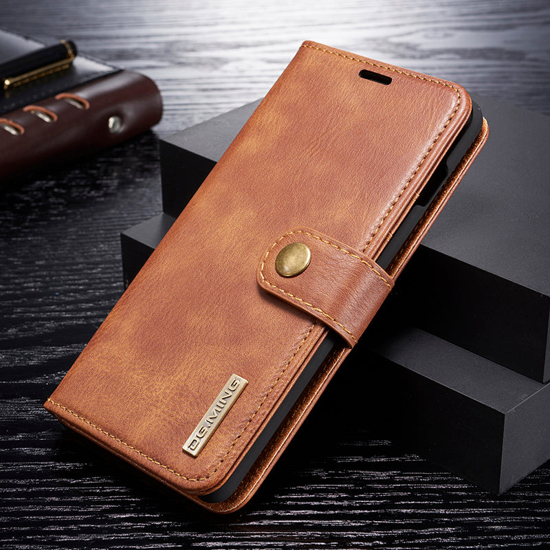 DG.MING For Samsung Galaxy S10 Detachable 2-in-1 Anti-scratch Split Leather Wallet Shell + TPU Back Case Mobile Phone Covering Shell