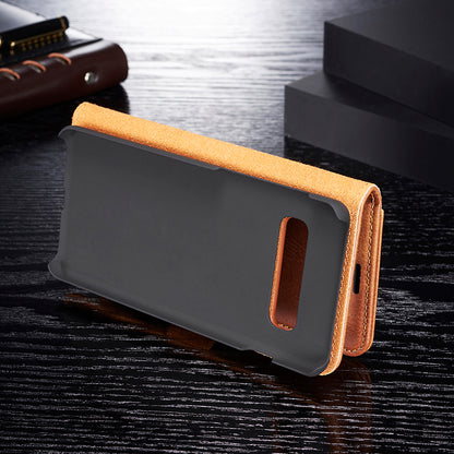 DG.MING For Samsung Galaxy S10 Detachable 2-in-1 Anti-scratch Split Leather Wallet Shell + TPU Back Case Mobile Phone Covering Shell