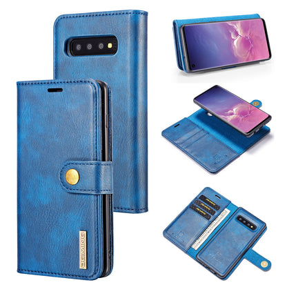 DG.MING For Samsung Galaxy S10 Detachable 2-in-1 Anti-scratch Split Leather Wallet Shell + TPU Back Case Mobile Phone Covering Shell