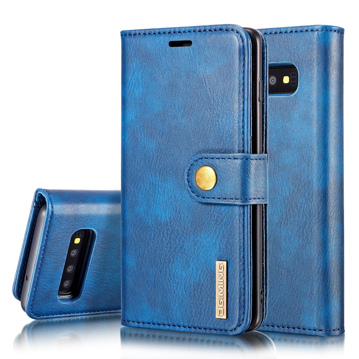 DG.MING For Samsung Galaxy S10 Detachable 2-in-1 Anti-scratch Split Leather Wallet Shell + TPU Back Case Mobile Phone Covering Shell