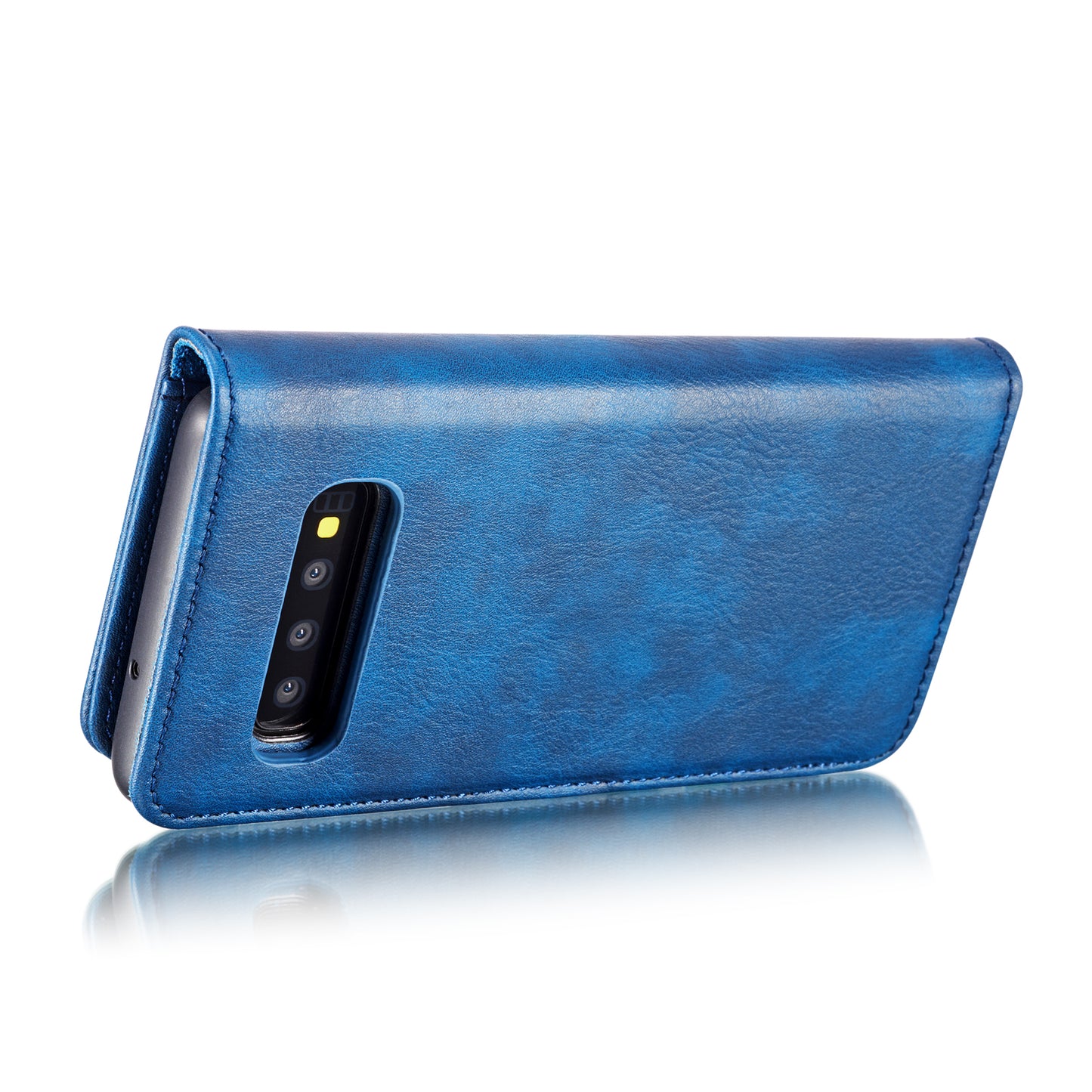 DG.MING For Samsung Galaxy S10 Detachable 2-in-1 Anti-scratch Split Leather Wallet Shell + TPU Back Case Mobile Phone Covering Shell