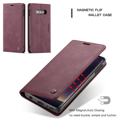 CASEME 013 Series for Samsung Galaxy S10e PU Leather Case [Auto-absorbed] [Wallet Stand]