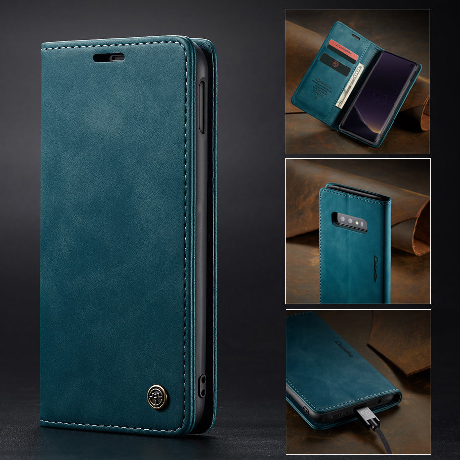 CASEME 013 Series for Samsung Galaxy S10e PU Leather Case [Auto-absorbed] [Wallet Stand]