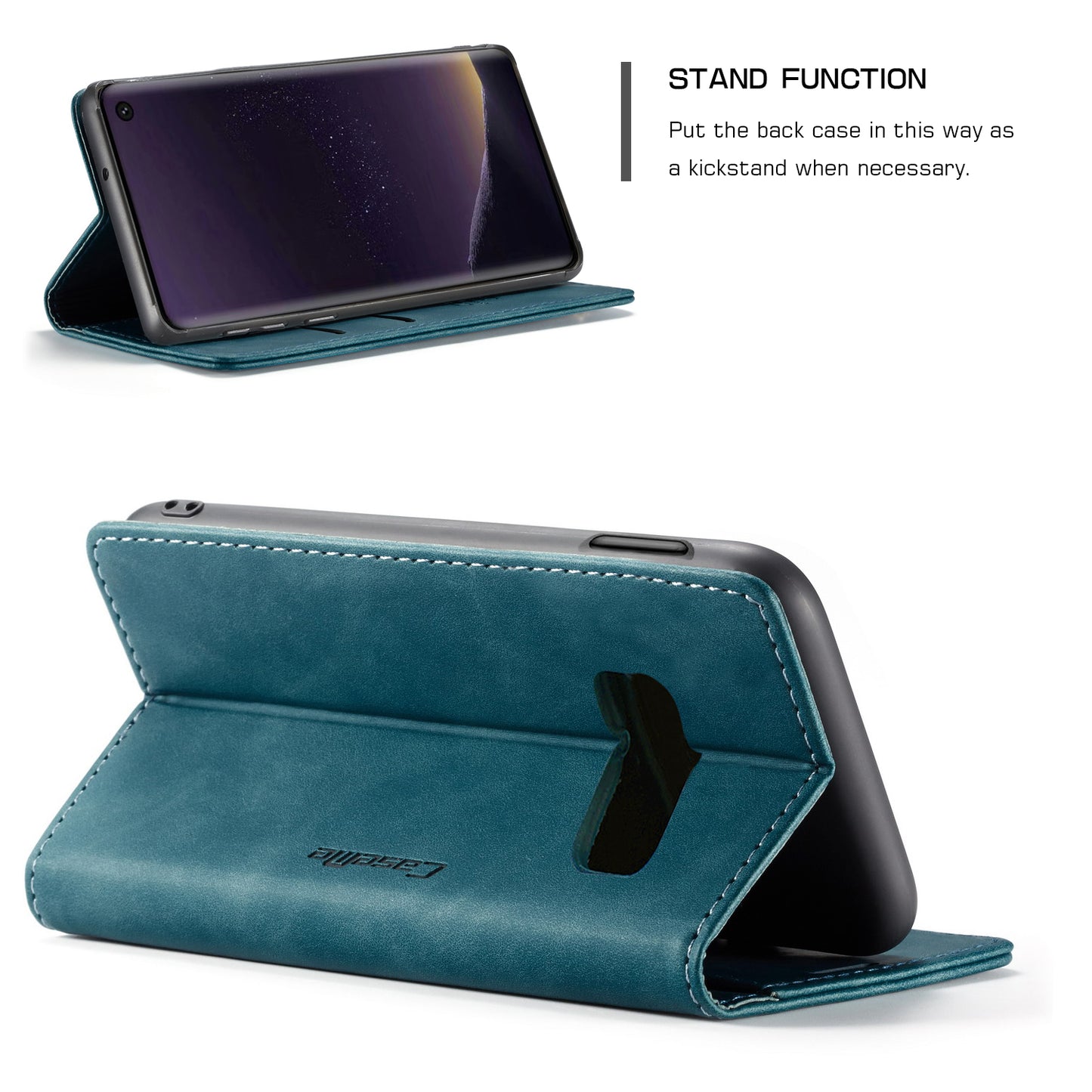 CASEME 013 Series for Samsung Galaxy S10e PU Leather Case [Auto-absorbed] [Wallet Stand]