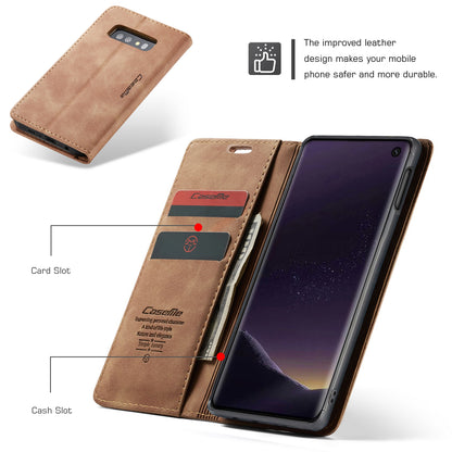 CASEME 013 Series for Samsung Galaxy S10e PU Leather Case [Auto-absorbed] [Wallet Stand]