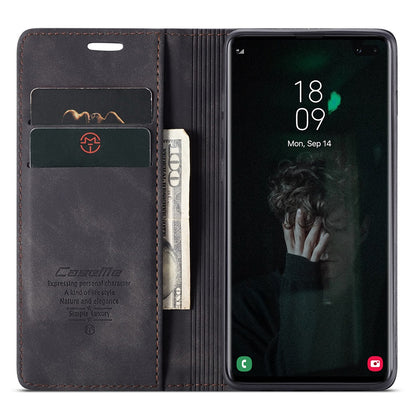 CASEME 013 Series PU Leather Case [Auto-absorbed] [Wallet Stand] for Samsung Galaxy S10 Plus