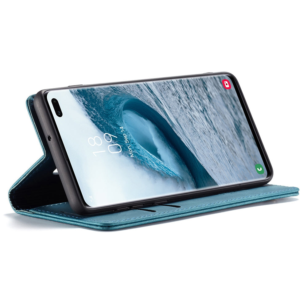 CASEME 013 Series PU Leather Case [Auto-absorbed] [Wallet Stand] for Samsung Galaxy S10 Plus