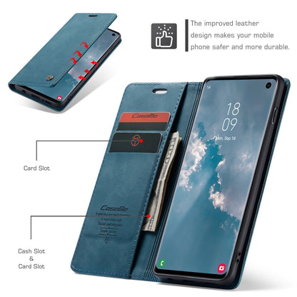 CASEME 013 Series for Samsung Galaxy S10 PU Leather Case [Auto-absorbed] [Wallet Stand]