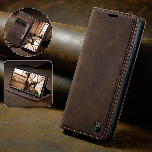 CASEME 013 Series for Samsung Galaxy S10 PU Leather Case [Auto-absorbed] [Wallet Stand]