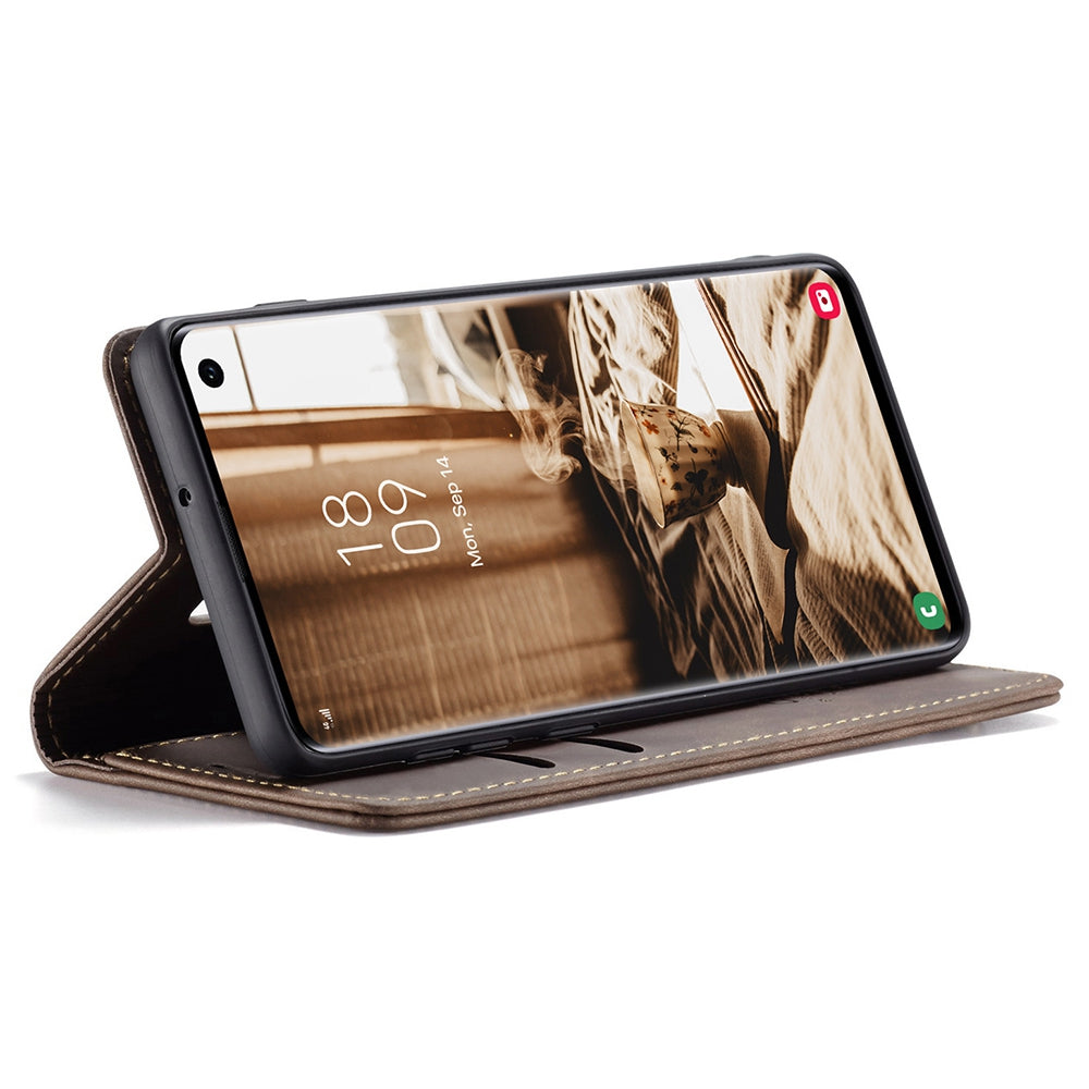 CASEME 013 Series for Samsung Galaxy S10 PU Leather Case [Auto-absorbed] [Wallet Stand]