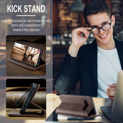 CASEME 013 Series for Samsung Galaxy S10 PU Leather Case [Auto-absorbed] [Wallet Stand]