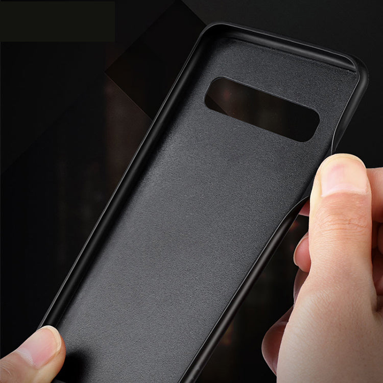 X-LEVEL Vintage Style PU Leather Coated TPU Phone Case for Samsung Galaxy S10