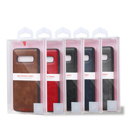 X-LEVEL Vintage Style PU Leather Coated TPU Phone Case for Samsung Galaxy S10 Plus