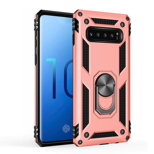 Armor PC TPU Hybrid Phone Case 360 Degree Rotation Ring Kickstand for Samsung Galaxy S10
