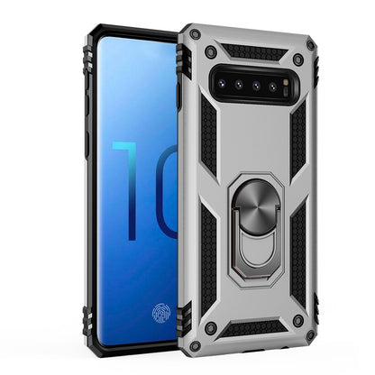 Armor PC TPU Hybrid Phone Case 360 Degree Rotation Ring Kickstand for Samsung Galaxy S10