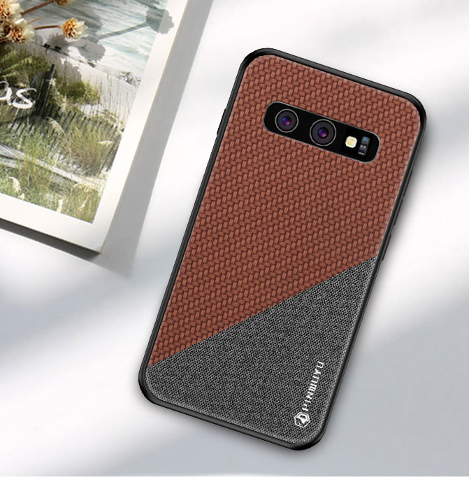 PINWUYO Honors Series Anti-drop PU Leather Coated TPU Protection Phone Case for Samsung Galaxy S10