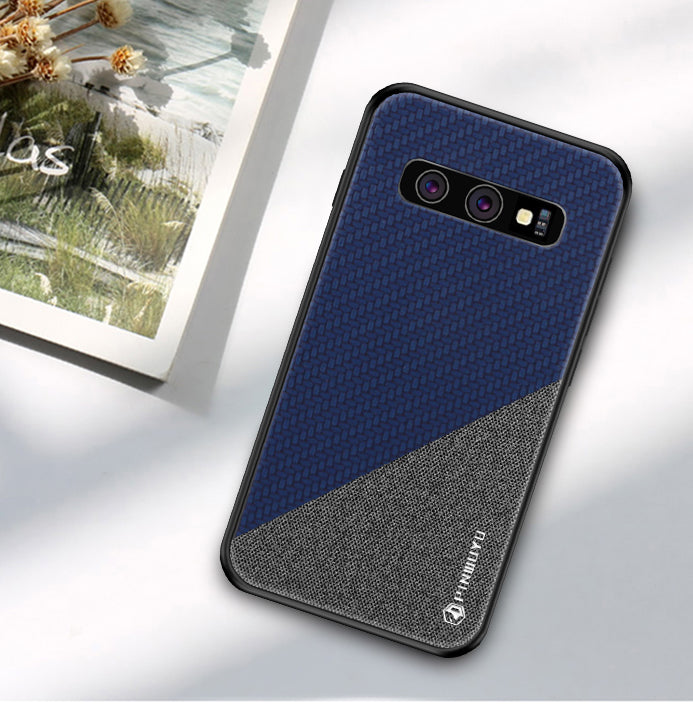 PINWUYO Honors Series Anti-drop PU Leather Coated TPU Protection Phone Case for Samsung Galaxy S10