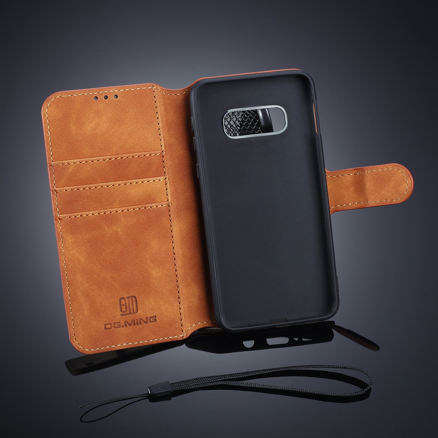 DG.MING Retro Style Wallet Leather Stand Case for Samsung Galaxy S10e