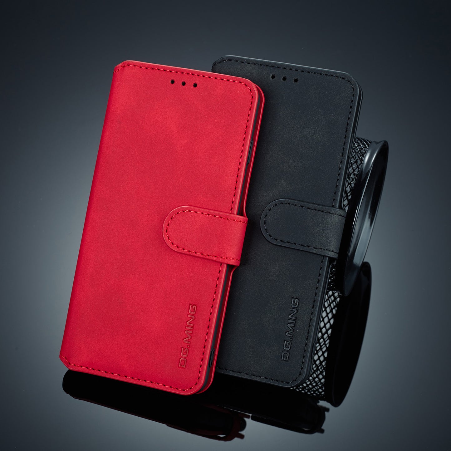 DG.MING Retro Style Leather Wallet Stand Case for Samsung Galaxy S10 Plus