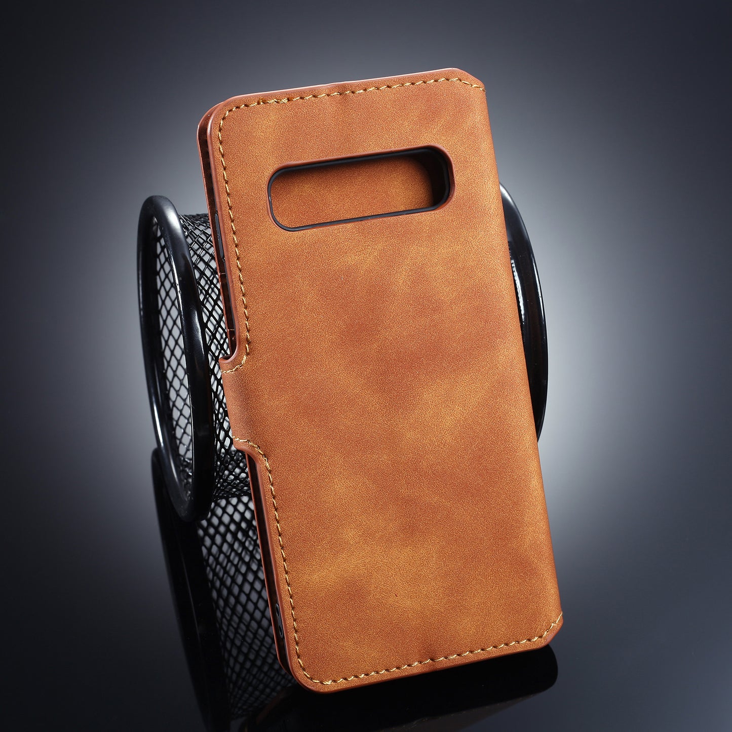 DG.MING Retro Style Leather Wallet Stand Case for Samsung Galaxy S10 Plus