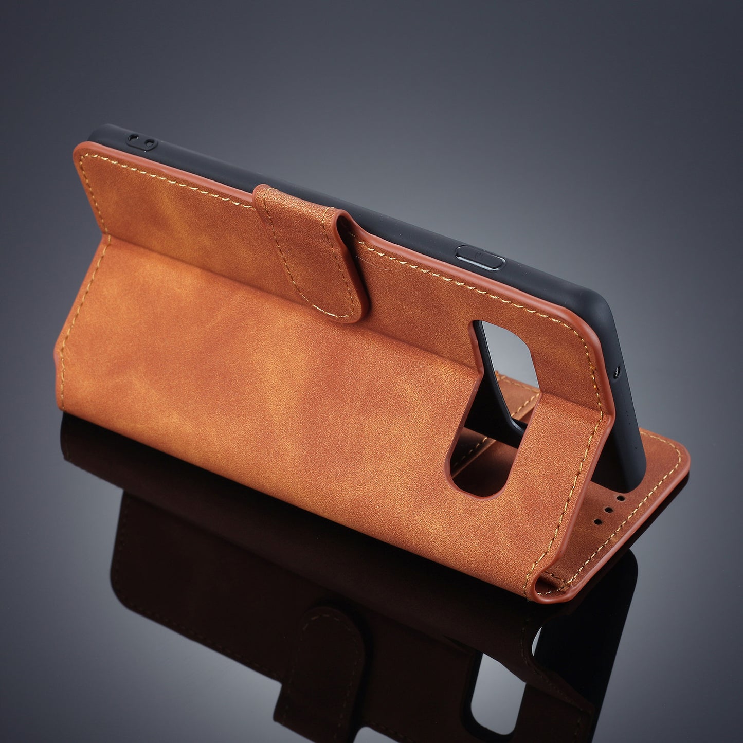 DG.MING Retro Style Leather Wallet Stand Case for Samsung Galaxy S10 Plus