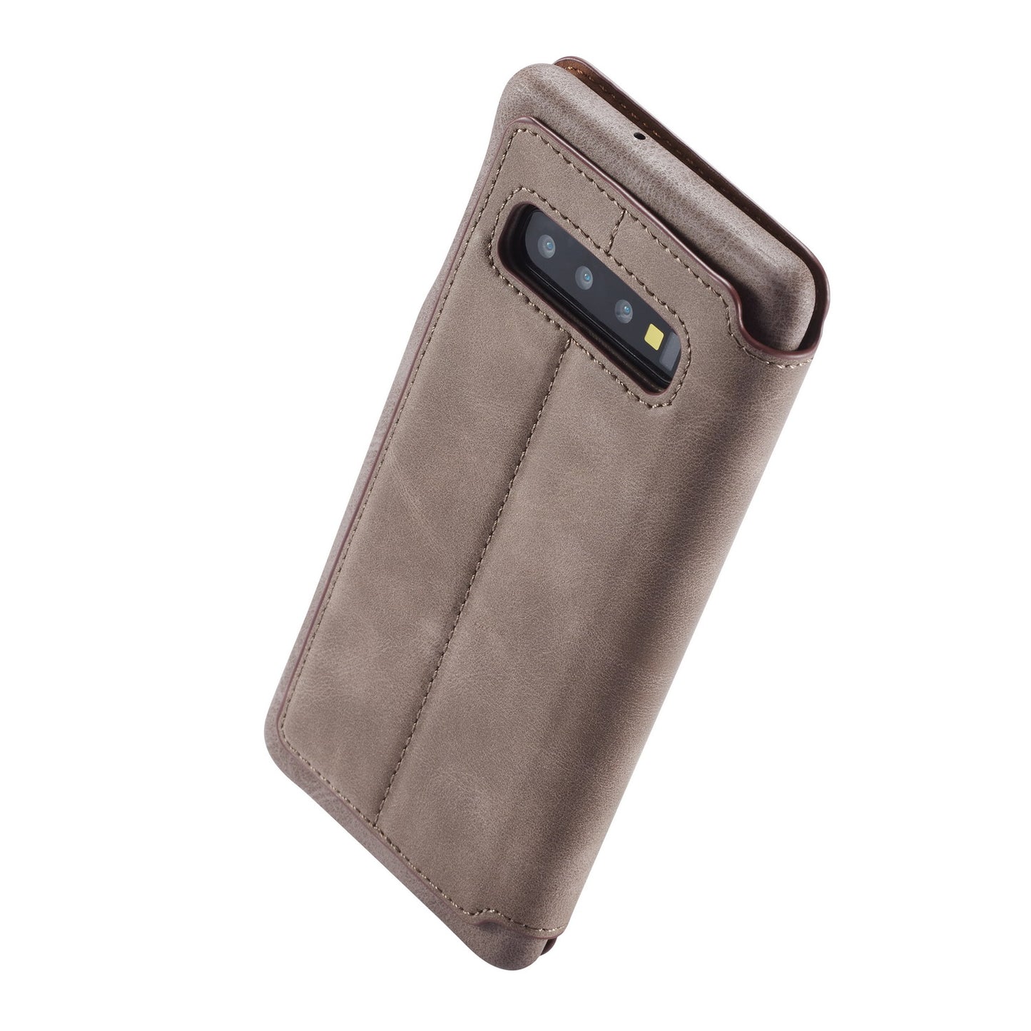 LC.IMEEKE Retro Style Leather Card Holder Case for Samsung Galaxy S10 Plus