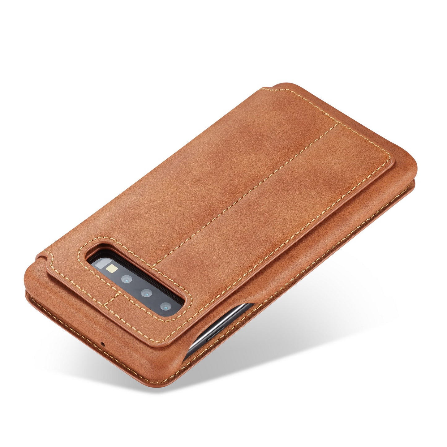 LC.IMEEKE Retro Style Leather Card Holder Case for Samsung Galaxy S10