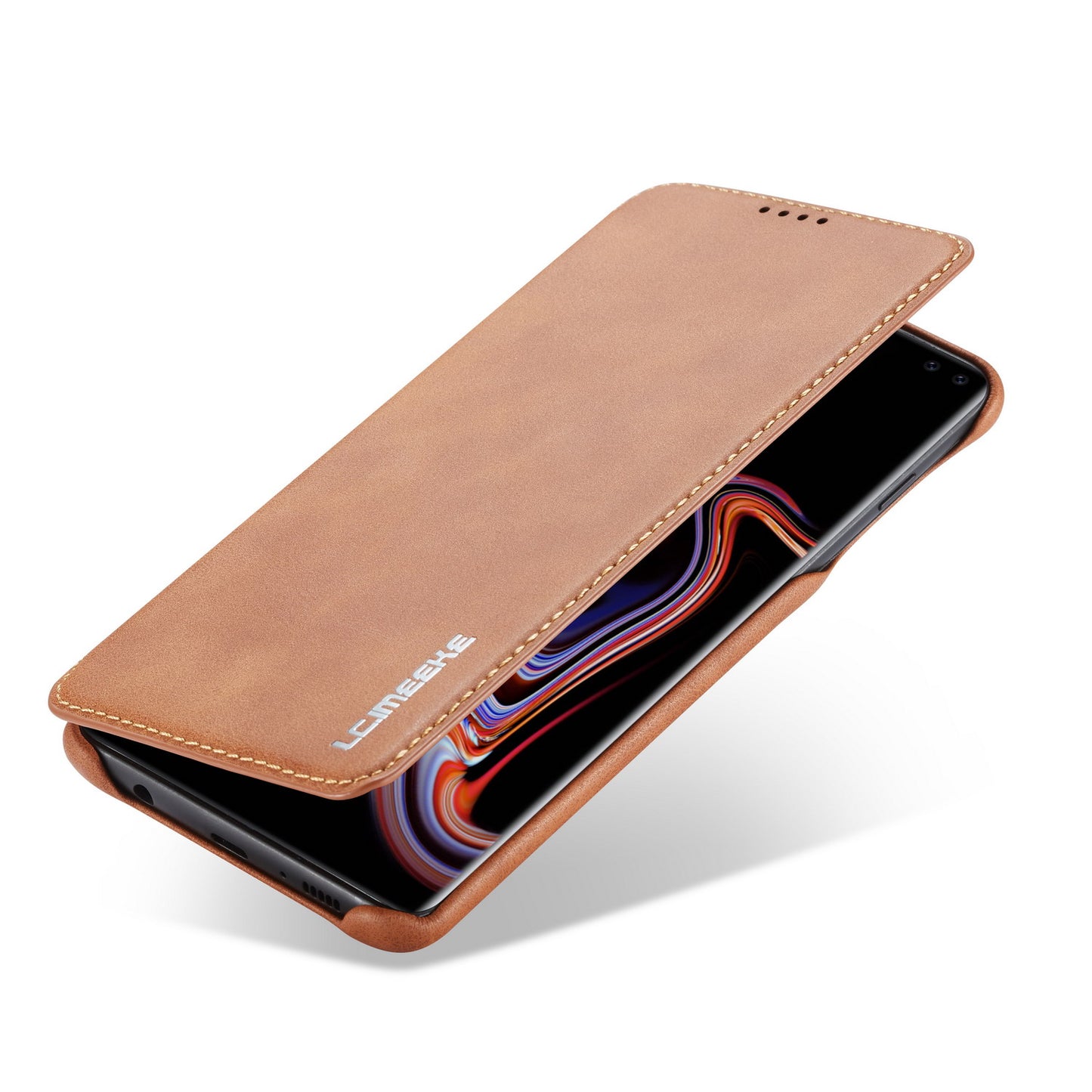 LC.IMEEKE Retro Style Leather Card Holder Case for Samsung Galaxy S10