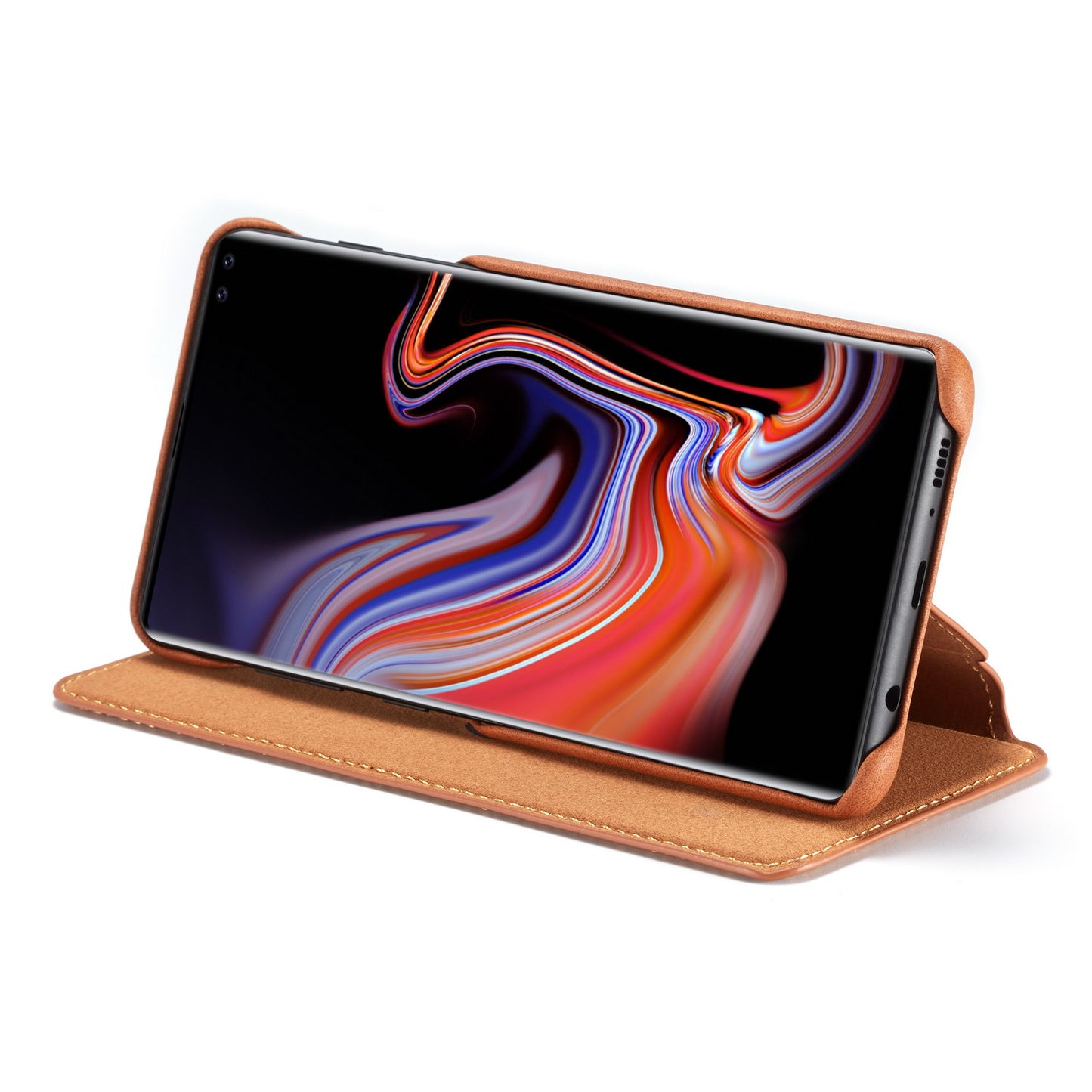 LC.IMEEKE Retro Style Leather Card Holder Case for Samsung Galaxy S10