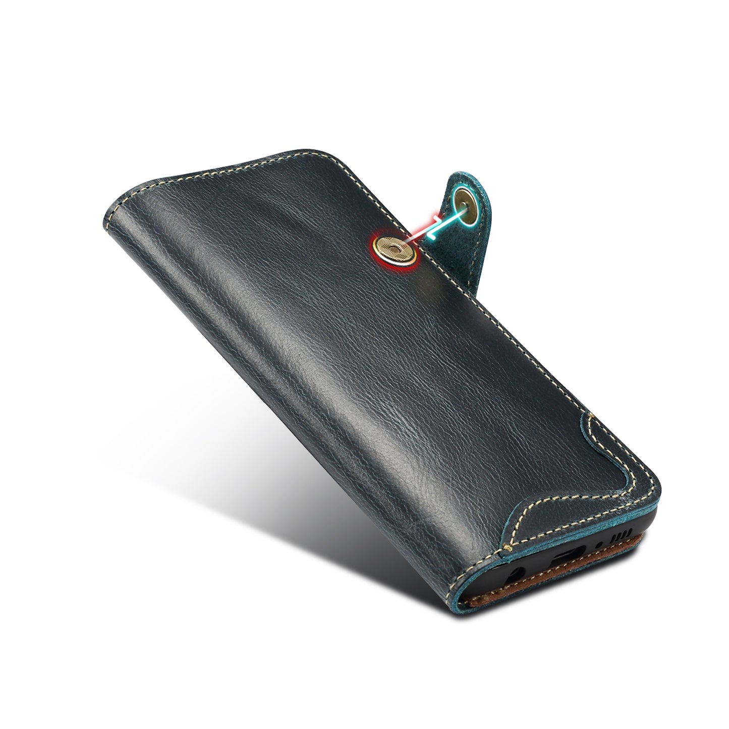 Genuine Wallet Leather Phone Cover with Lanyard for Samsung Galaxy S10 Plus